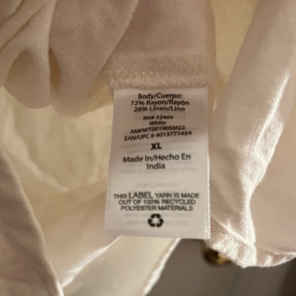 Free Assembly Linen Blend Button Down Shirt with Short Sleeves - Picture 6 of 8